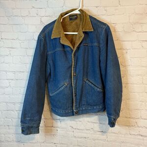 Wrangler Blue and Tan Lightweight Shirt Jacket